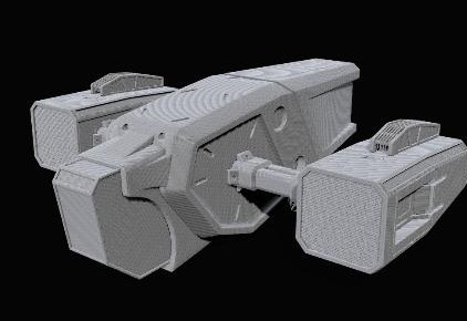 Static render of the 3XMAG-X6 airframe, three-quarter view